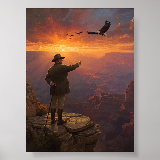 Affiche Roosevelt au Grand Canyon (Devant)