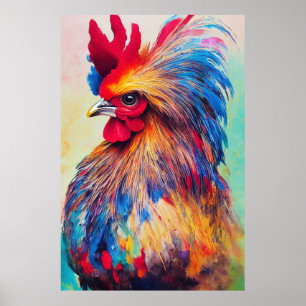 Affiche Rooster Chicken Animal Discovery Aventure Nature