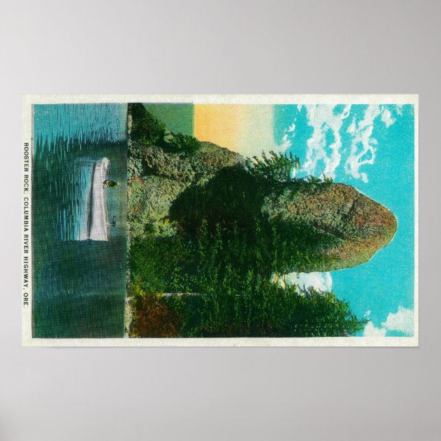 Affiche Rooster Rock sur Columbia River (Devant)