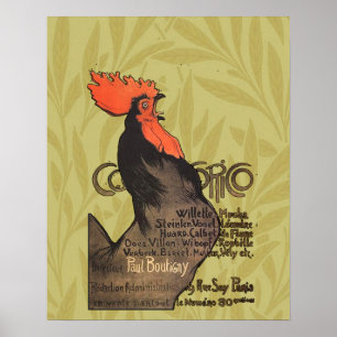 Affiche Rooster Steinlen Cocorico