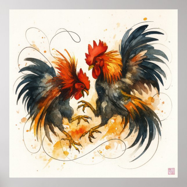 Affiche Roosters - Archival Print (Devant)
