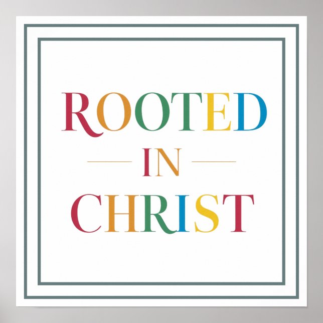 Affiche Rooted In Christ Bold Modern Foundation (Devant)