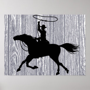 Affiche Roping Cowboy