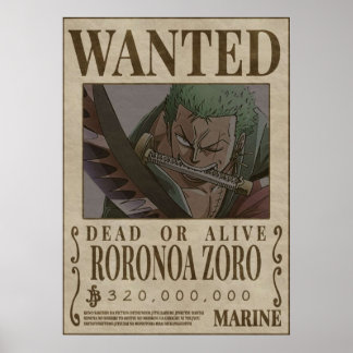 Affiche RORANORA ZORO Une pièce Recherché