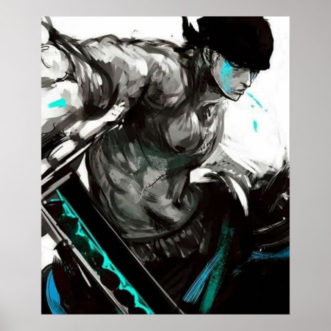 AFFICHE RORONOA ZORRO ARTWORK CONÇU MERCH (Devant)