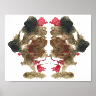 Affiche Rorschach Inkblot Test Art Amusant