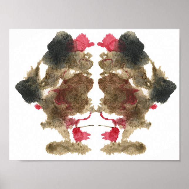 Affiche Rorschach Inkblot Test Art Amusant (Devant)