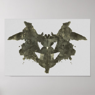 Affiche Rorschach Inkblot Test Art Amusant