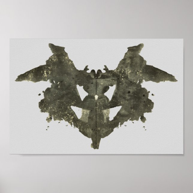 Affiche Rorschach Inkblot Test Art Amusant (Devant)