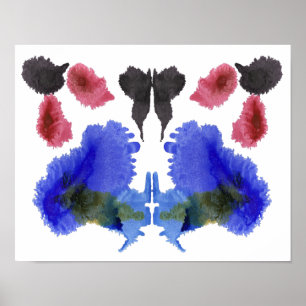 Affiche Rorschach Inkblot Test Art Amusant