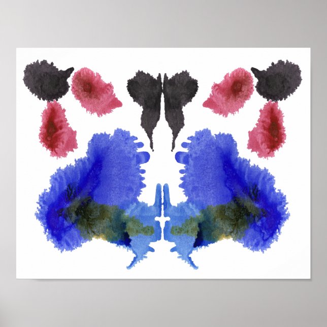 Affiche Rorschach Inkblot Test Art Amusant (Devant)