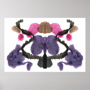 Affiche Rorschach Inkblot Test Art Amusant