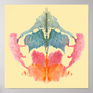 Affiche Rorschach Inkblot Test Art Amusant