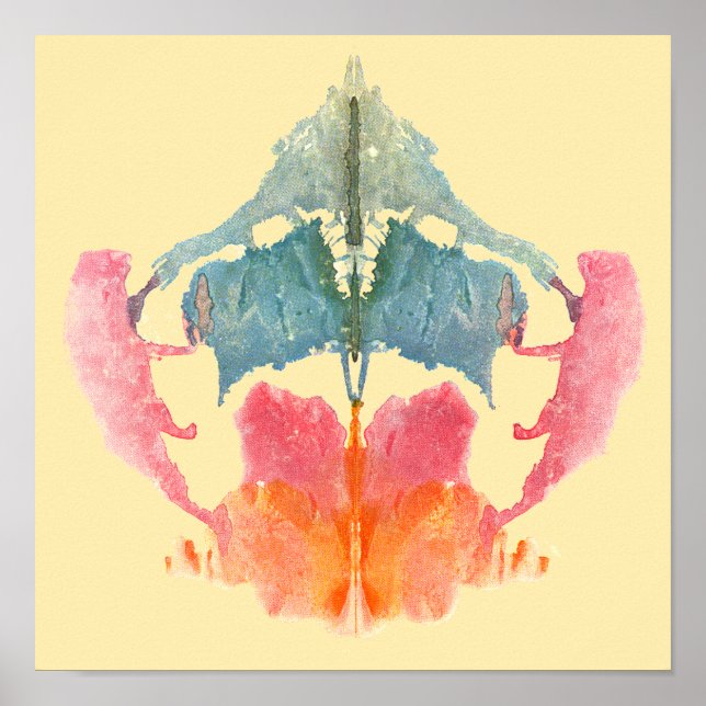 Affiche Rorschach Inkblot Test Art Amusant (Devant)