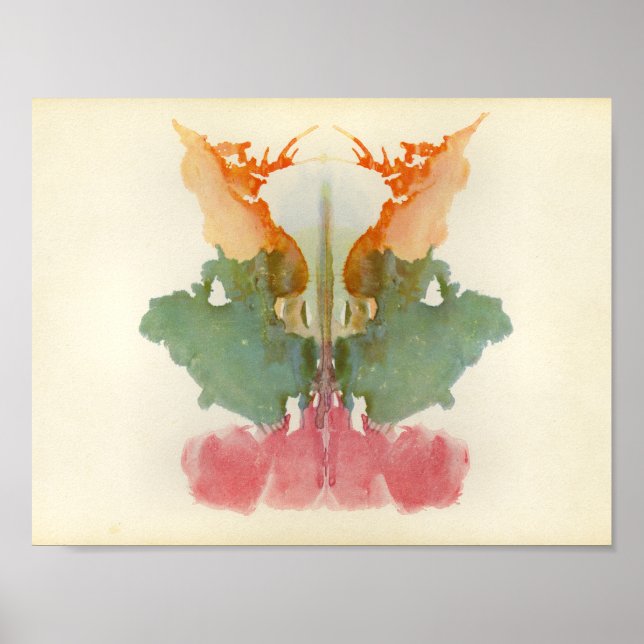 Affiche Rorschach Inkblot Test Fun Art Imprimer (Devant)