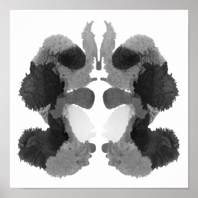 Affiche Rorschach Inkblot Test Fun Art Imprimer (Devant)