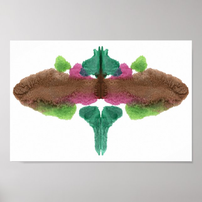 Affiche Rorschach Inkblot Test Fun Art Print (Devant)