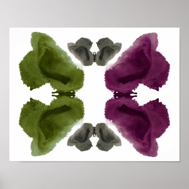 Affiche Rorschach Inkblot Test Fun Art Print (Devant)