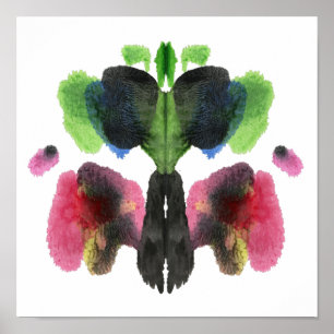 Affiche Rorschach Inkblot Test Fun Art Print