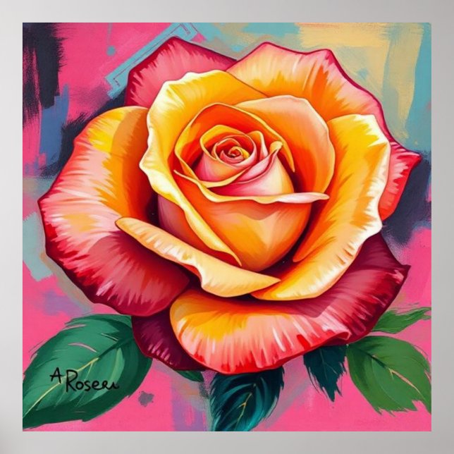 Affiche Rosa estilo pastel suave y delicado artístico (Devant)