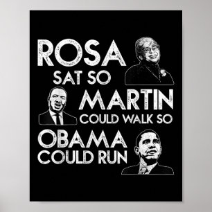Affiche Rosa Martin Obama Afrique-Amérique Noire M