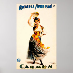 Affiche ROSABEL MORRISON dans CARMEN Opera Théâtre Vintage