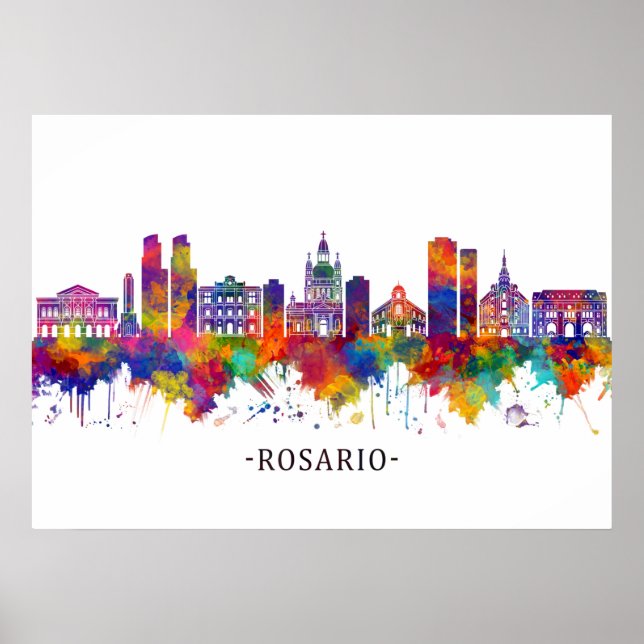 Affiche Rosario Argentina Skyline (Devant)