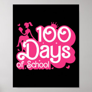 Affiche Rose 100 Jours De Fille École 100ème Jour Enseigna
