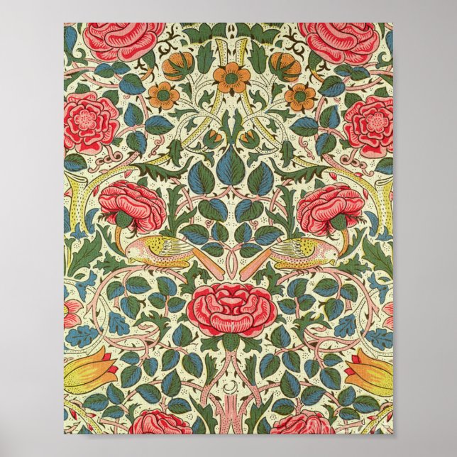 Affiche Rose 1883 William Morris (Devant)