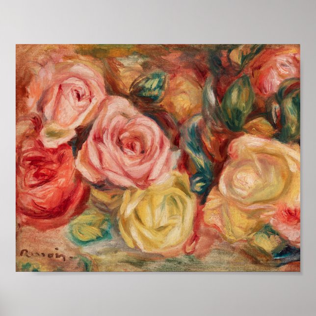 Affiche Rose (1912) par Pierre-Auguste Renoir Art nouveau (Devant)