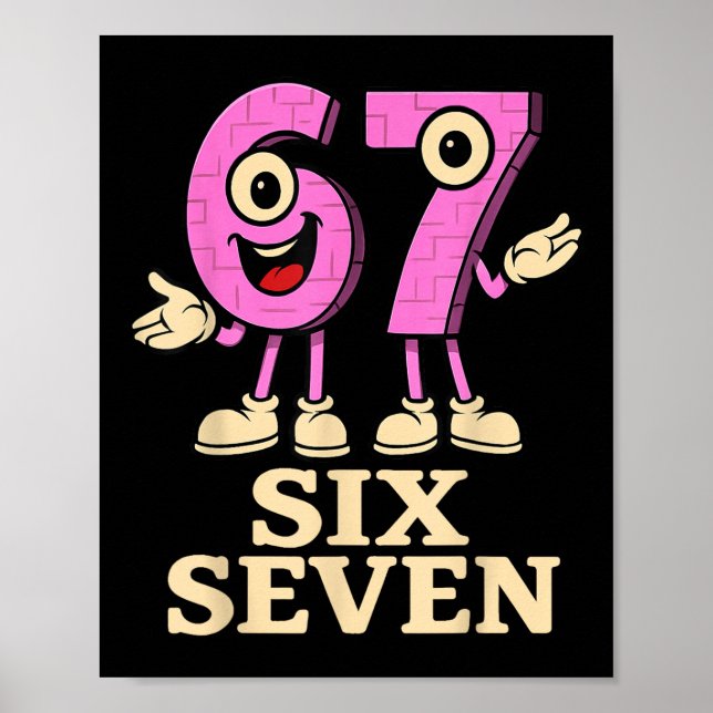 Affiche Rose 67 Six Seven 6-7 - Drôle de Brainrot Italien  (Devant)