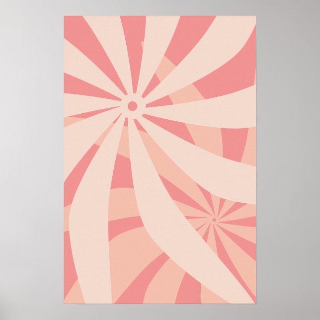 Affiche Rose Abstrait Fleur (Devant)
