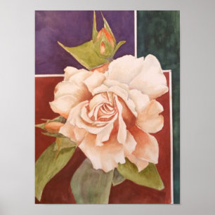 Affiche Rose antique