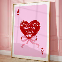 Rose As des Coeurs Esthétique Girly Art Wall