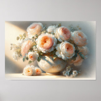 Affiche Rose avec Vase