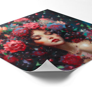 Affiche Rose Baccara