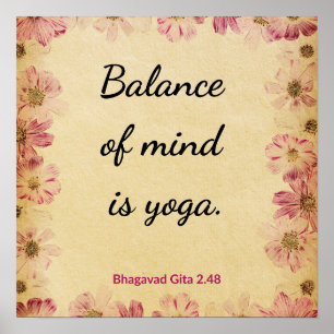 Affiche Rose beige tranquille Gita équilibre Yoga impressi