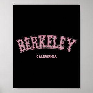 Affiche Rose Berkeley Californie Ca Style Universitaire Su
