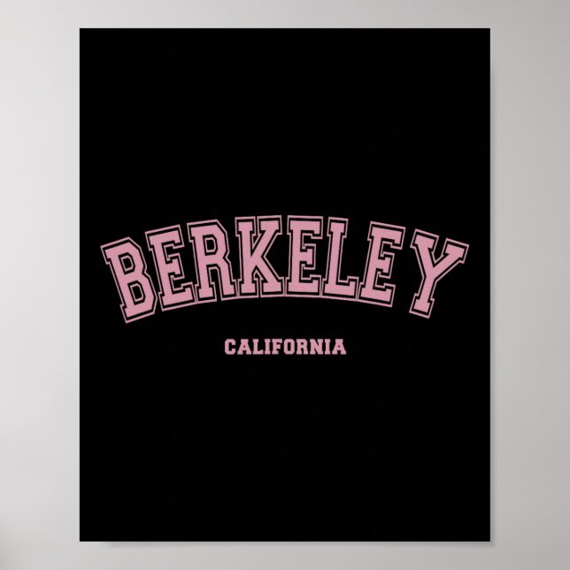 Affiche Rose Berkeley Californie Ca Style Universitaire Su (Devant)