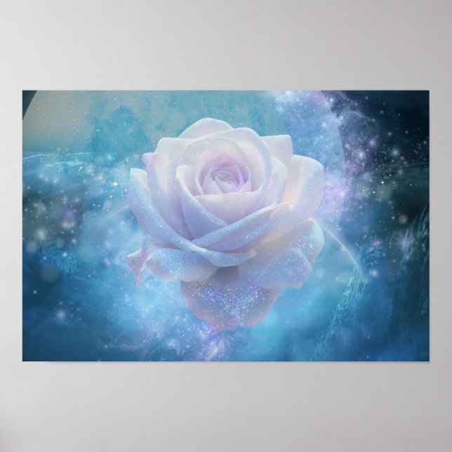 Affiche Rose Blanche et Lune Bleue (Devant)