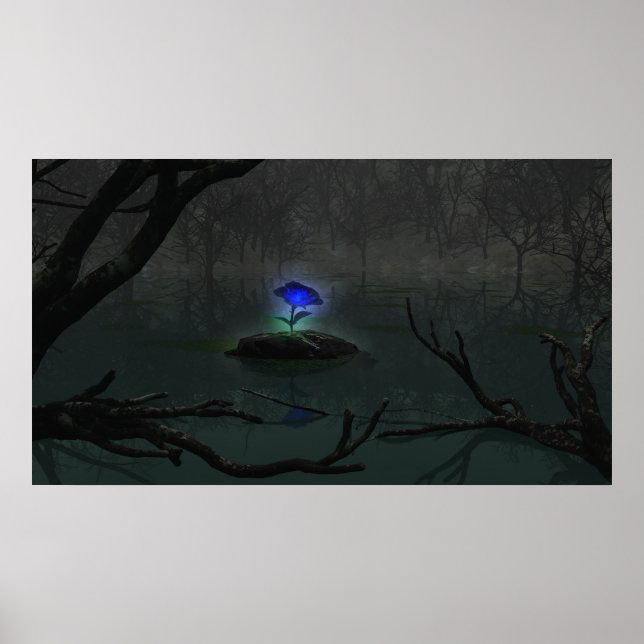 Affiche Rose bleu (Devant)