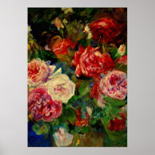 Affiche Rose, célèbre peinture Renoir,