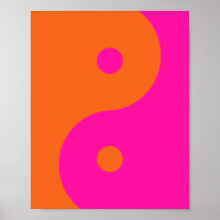 Rose Chaud Et Orange Yin Yang
