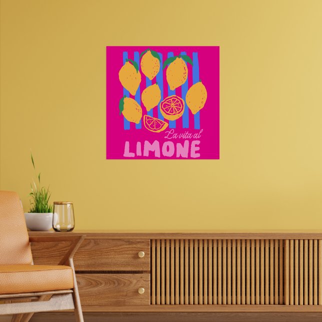 Affiche Rose Chaud La Vita al Limone (Salon 2)