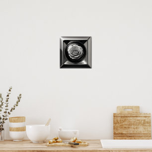 Affiche Rose Chrome
