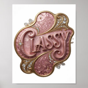 Affiche Rose Classique CLASSE
