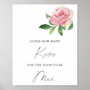 Affiche Rose - Combien de baisers jeu de douche de nage