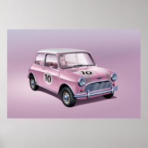 Affiche Rose d'affiche de Mini Cooper S