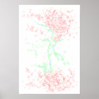 Affiche Rose dans le vent