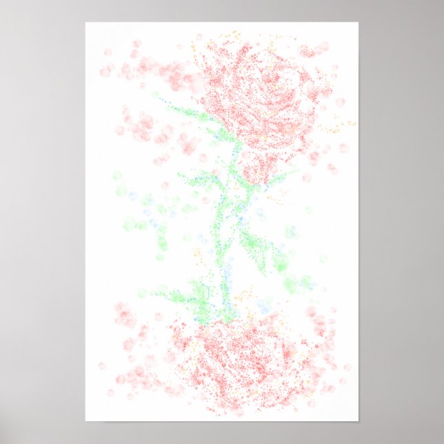 Affiche Rose dans le vent (Devant)